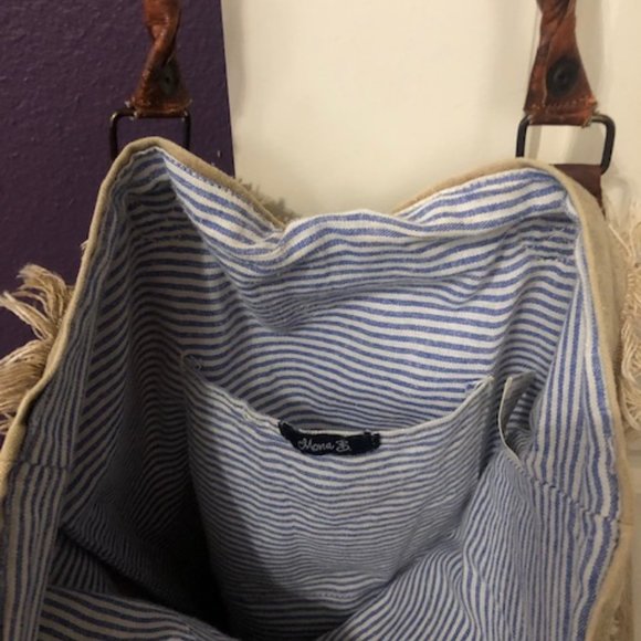 Mona B Canvas & Leather Tote - Picture 4 of 4